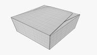 Square low paper box mockup