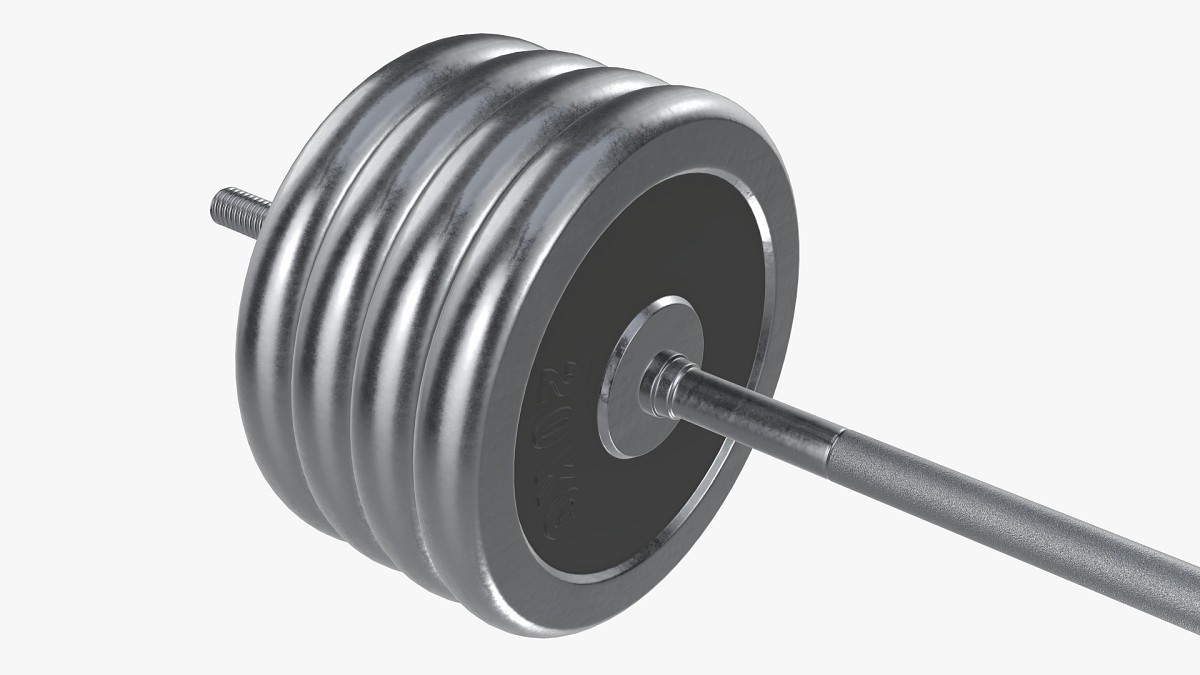 Straight weight bar with weights