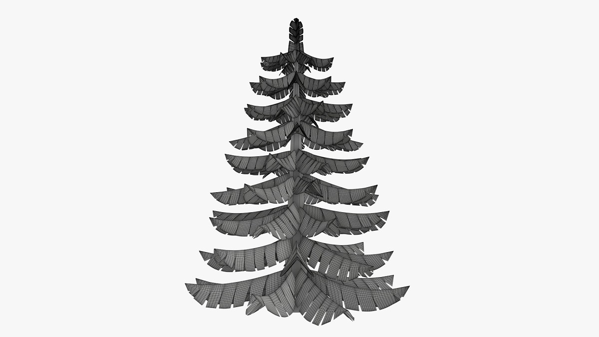 Stylized Christmas fir tree 01