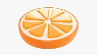 Stylized Orange Slice 02