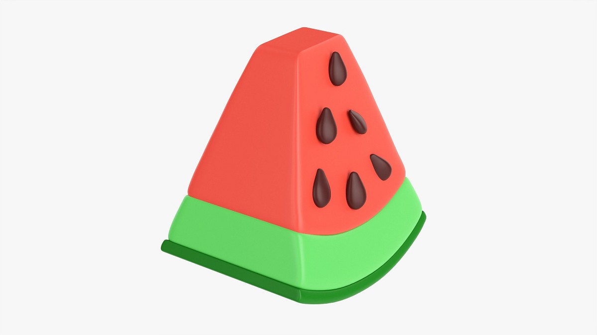 Stylized watermelon piece