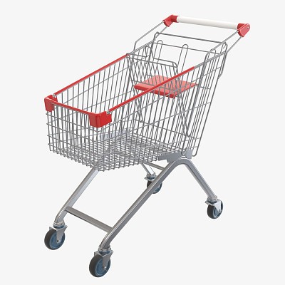 Supermarket metal cart