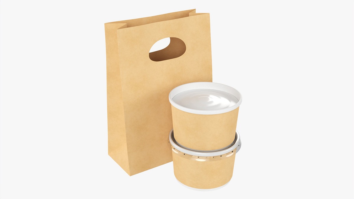 Takeaway Paper Bag And Containers