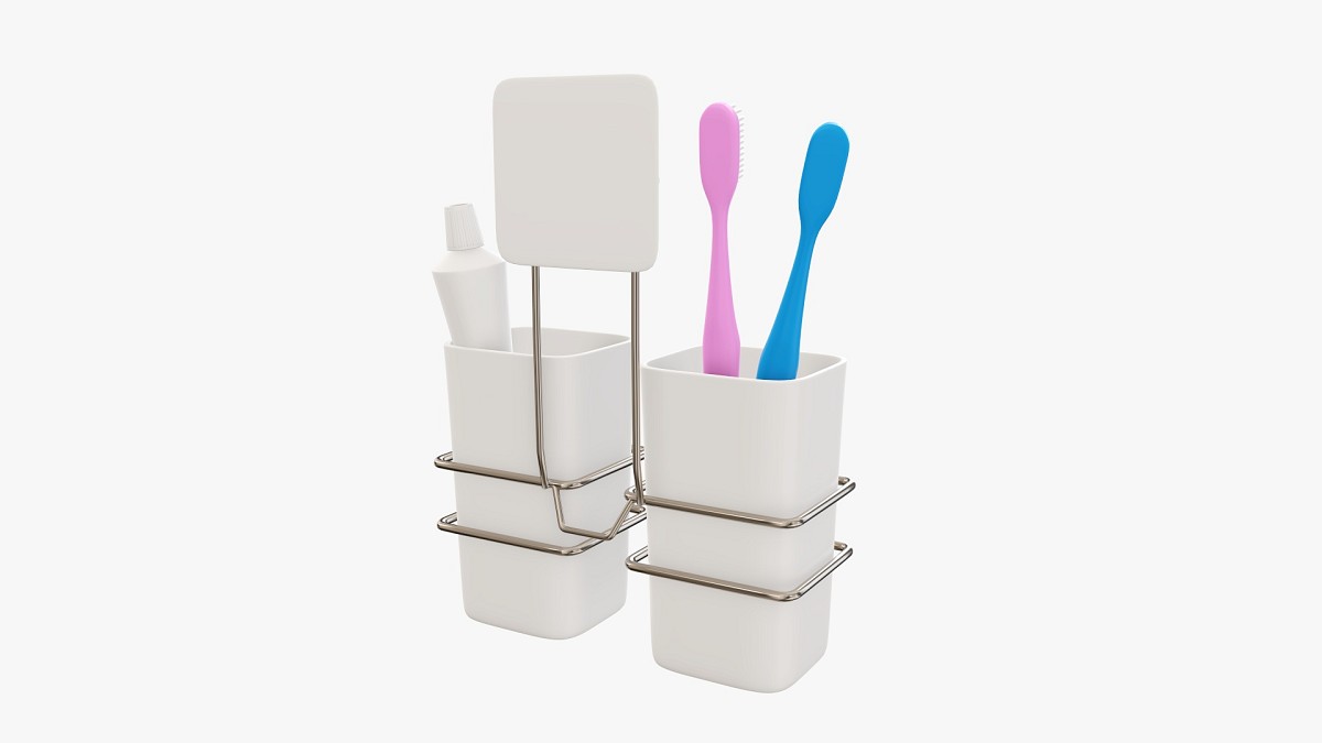 Toothbrush set cups paste holder