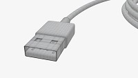 USB-C to USB cable white