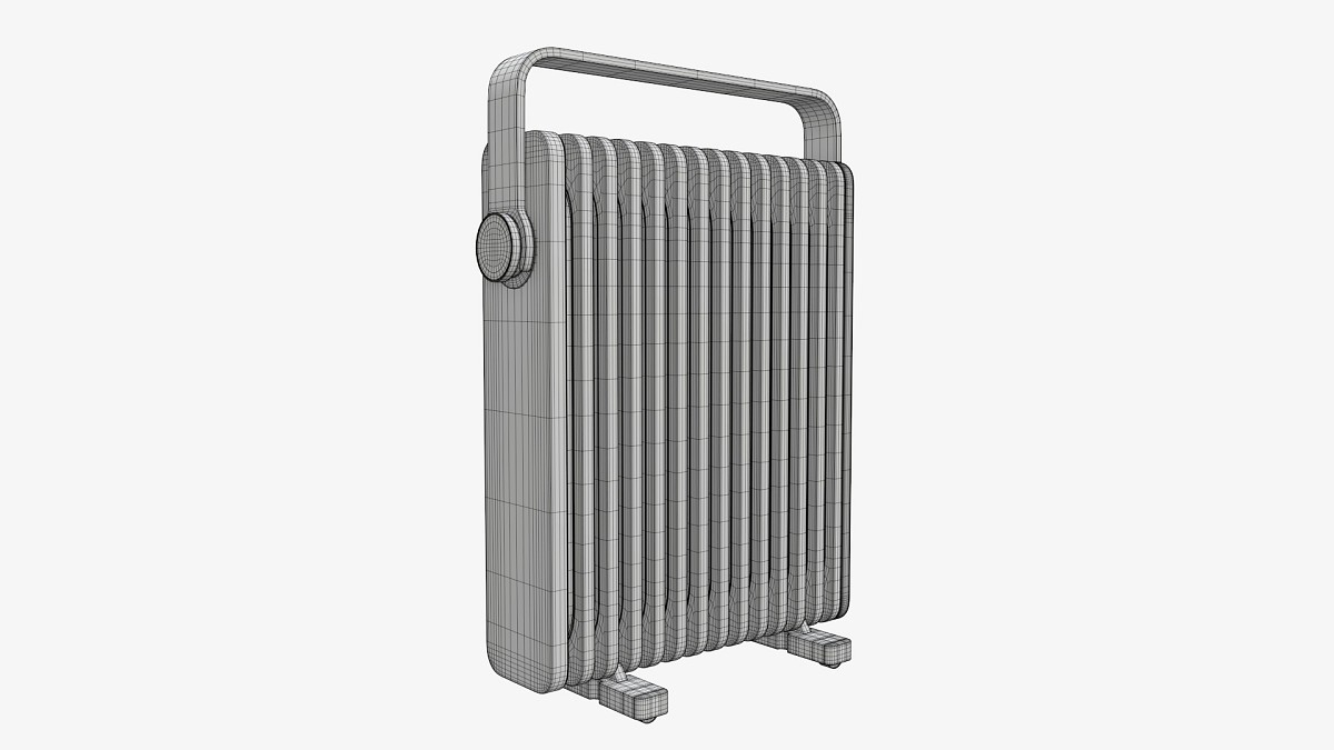 Vertical electric heater radiator