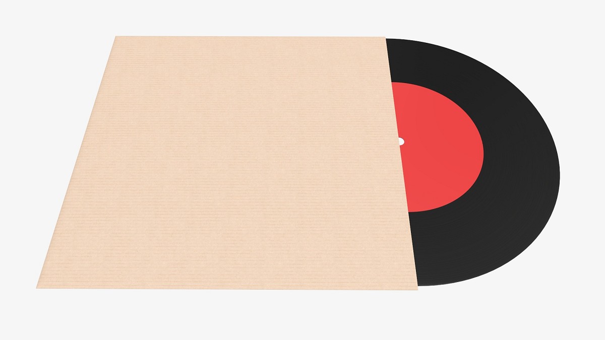 Vinyl record with cover mockup 2