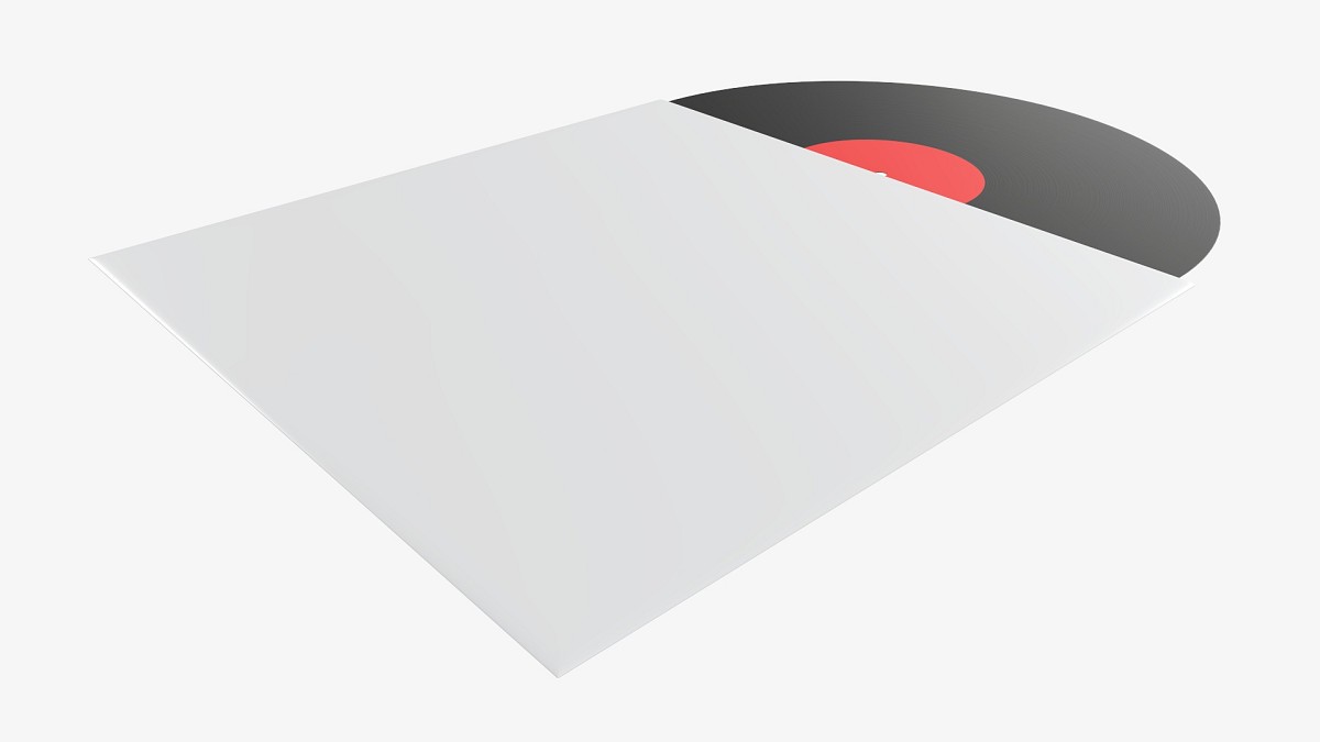 Vinyl record with cover mockup 3