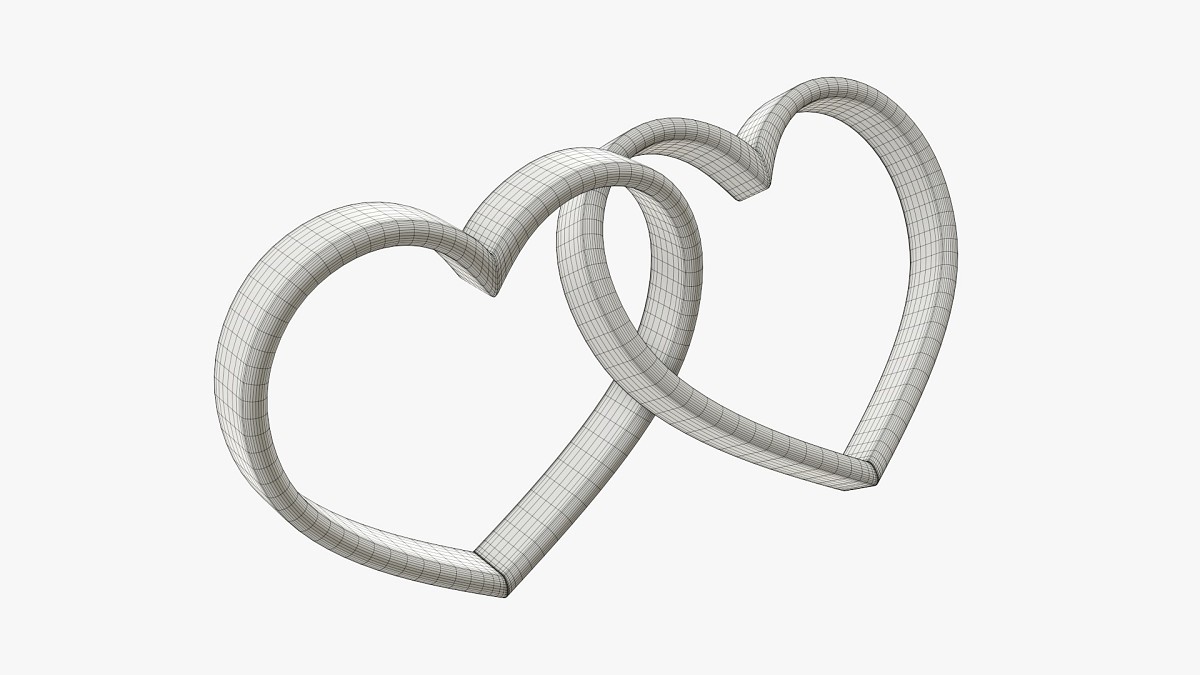 Wedding rings heart shaped