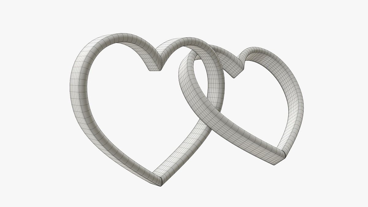 Wedding rings heart shaped