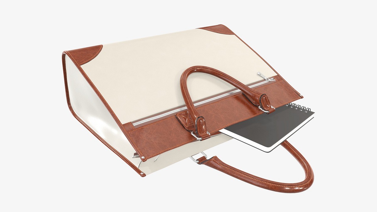 Woman briefcase travel bag handbag on ground