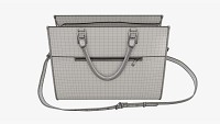 Woman briefcase travel shoulder bag handbag open