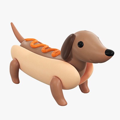 Puppy in hot dog bun
