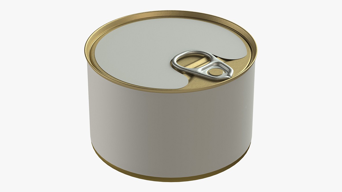 Canned food round tin metal aluminum can 02