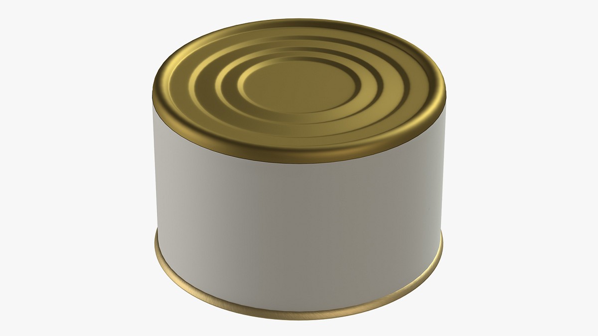 Canned food round tin metal aluminum can 02
