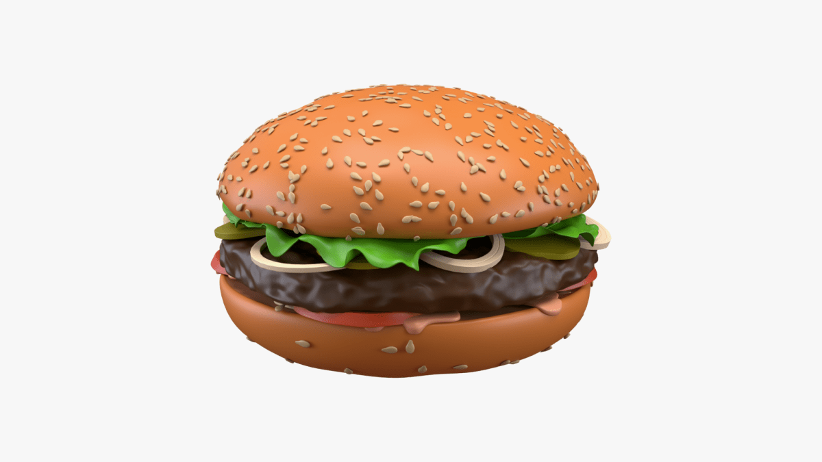 Hamburger fast food 01 stylized