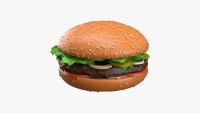Hamburger fast food 01 stylized