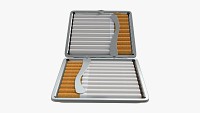 Metal cigarette case box 05 open