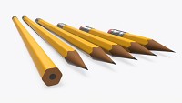 Pencils with rubber various sizes