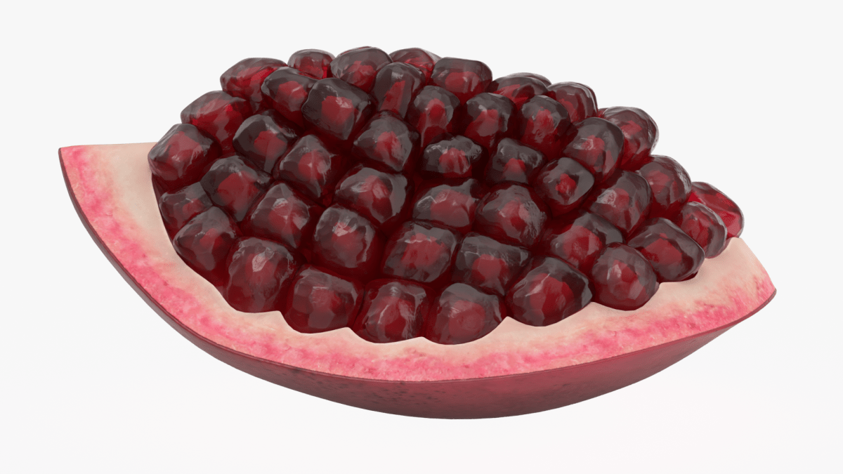 Ripe pomegranate slice