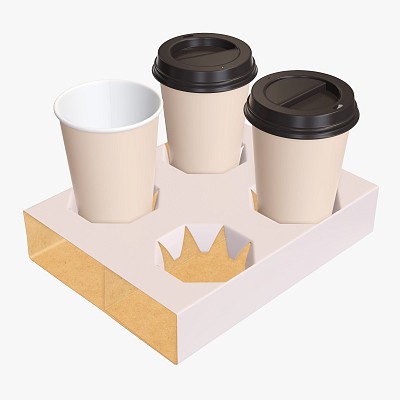 Paper coffee cups holder