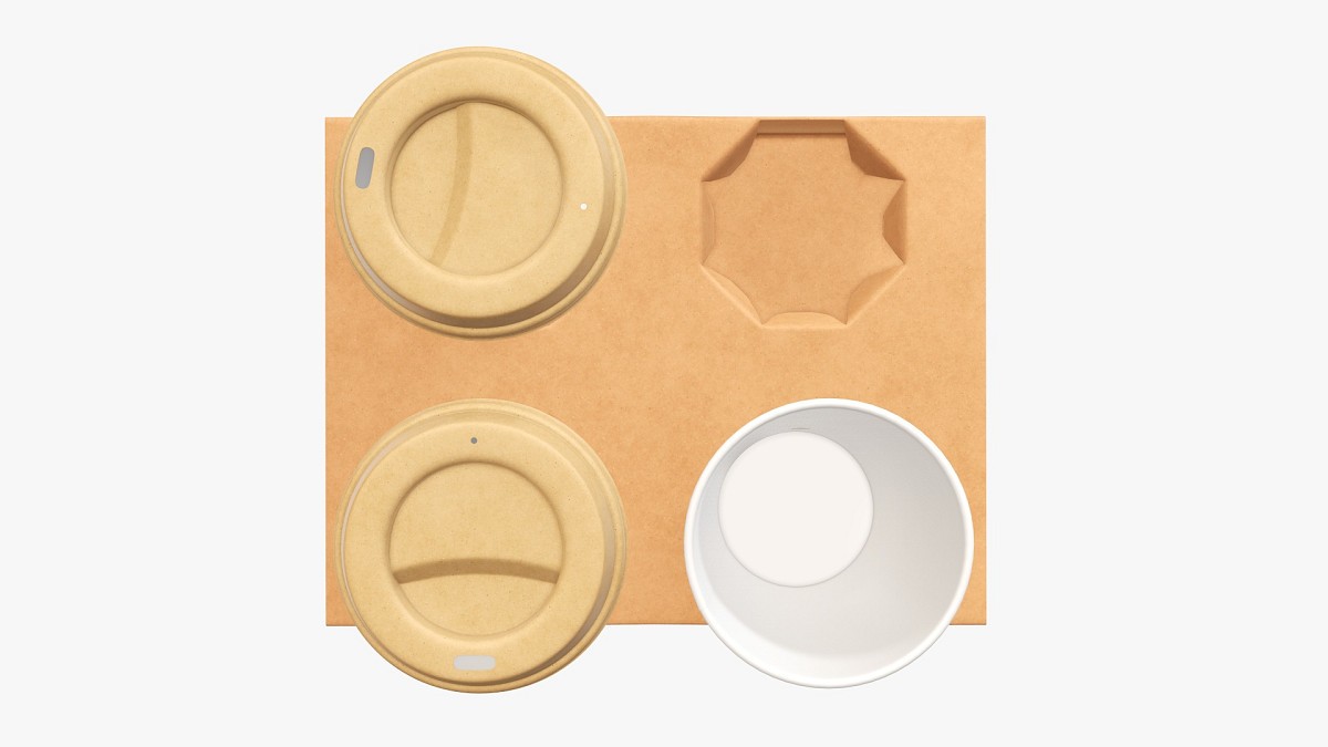 Biodegradable cups with cardboard holder