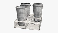 Biodegradable cups with cardboard holder