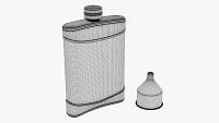 Flask liquor stainless steel leather wrap 01