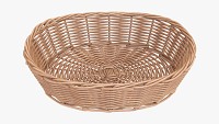 Oval wicker basket light brown