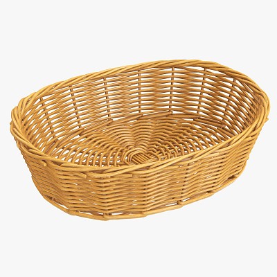 Oval basket medium brown