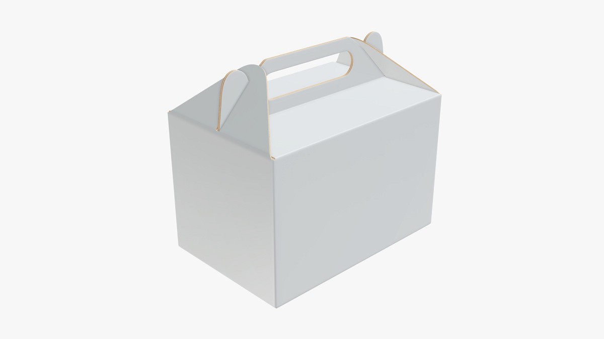 Gable box cardboard food packaging 01