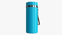 Thermos vacuum bottle flask 01 blue