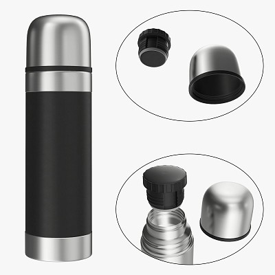Thermos with cup holder