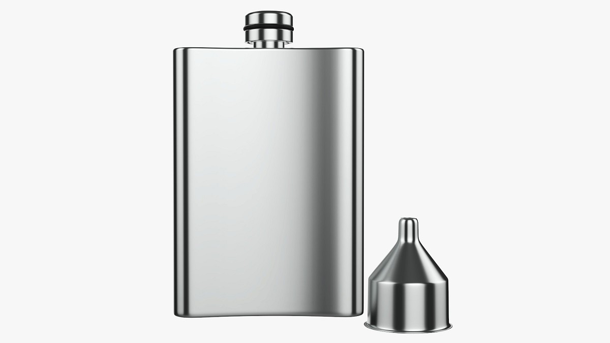 Flask liquor stainless steel 01
