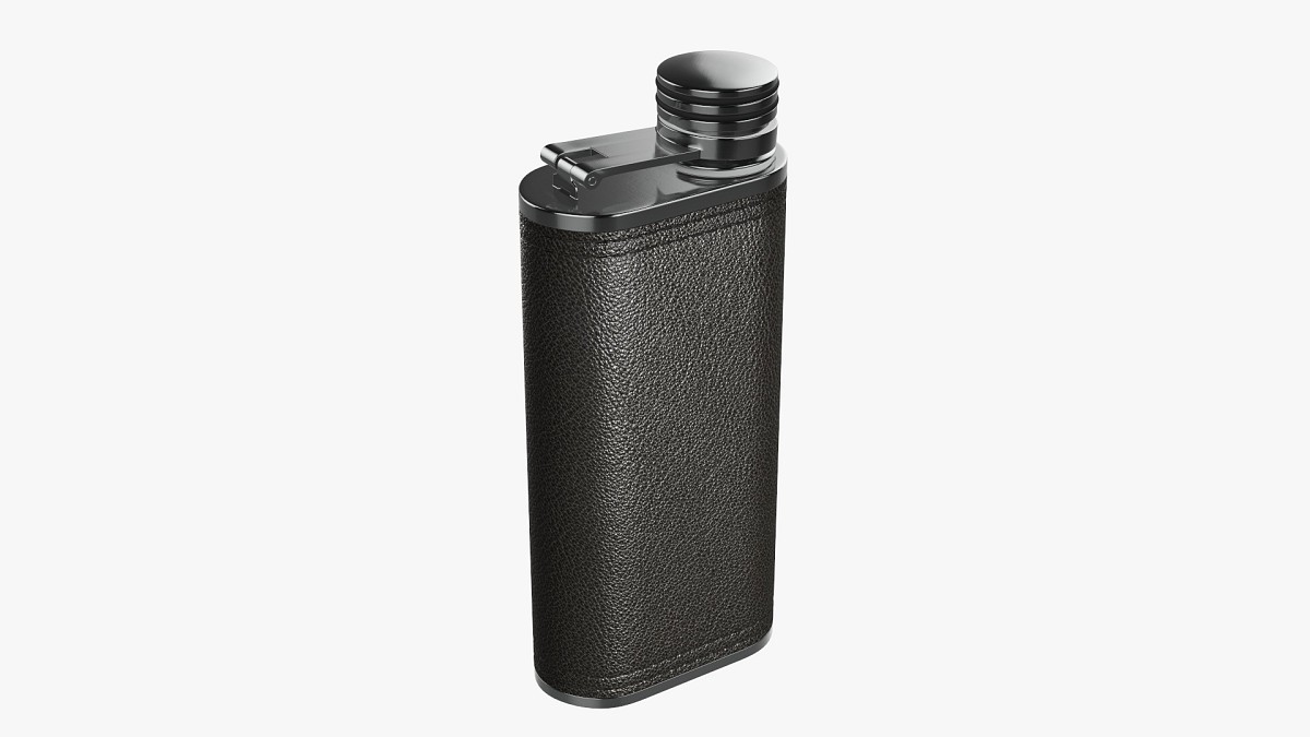 Flask liquor stainless steel leather wrap 03