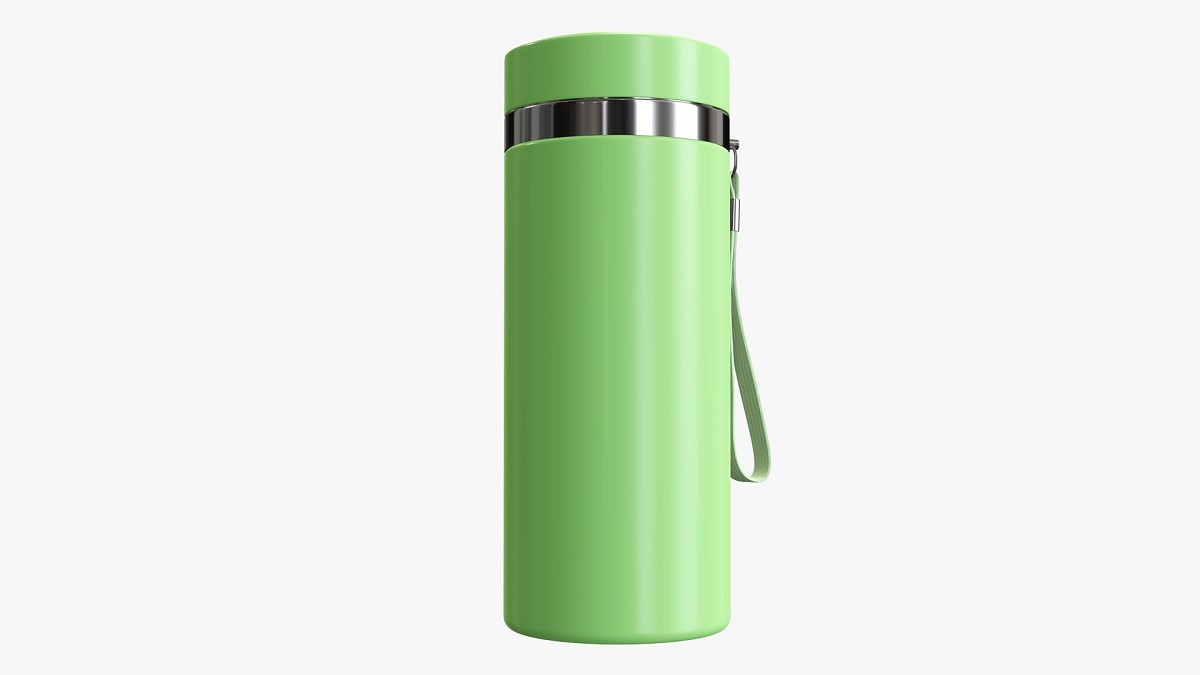 Thermos vacuum bottle flask 01 green
