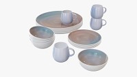 Dinnerware set 03 bowl mug dinner plate platter
