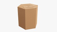 Hexagonal tube retail cardboard box 01