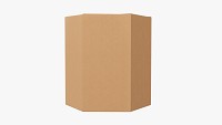 Hexagonal tube retail cardboard box 01