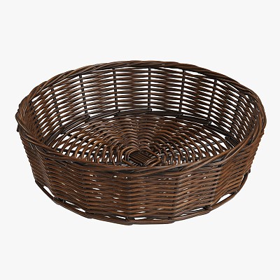 Round basket dark brown