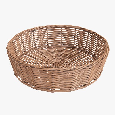 Round basket light brown