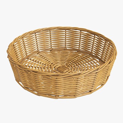 Round basket medium brown
