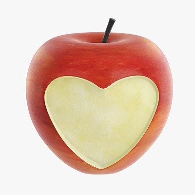 Apple with heart shape