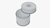 Metal tin can round tube shape