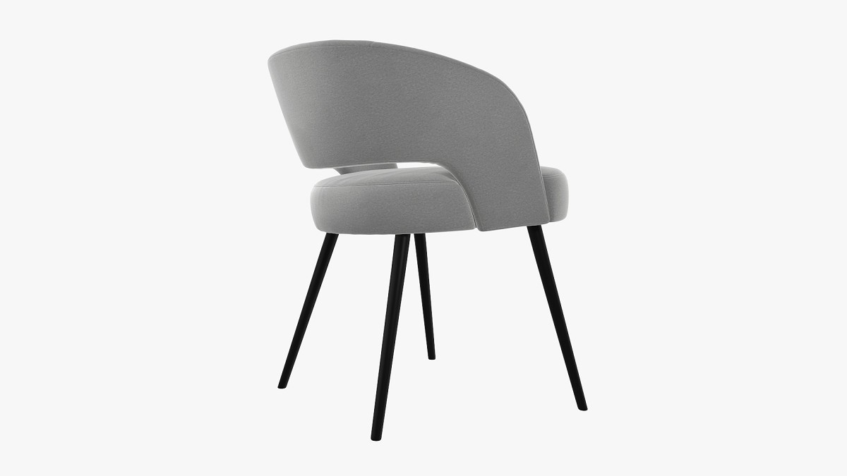 Modern chair upholstered 01