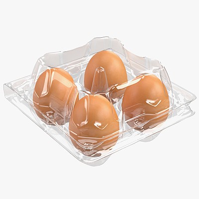 Egg plastic pack 4 eggs