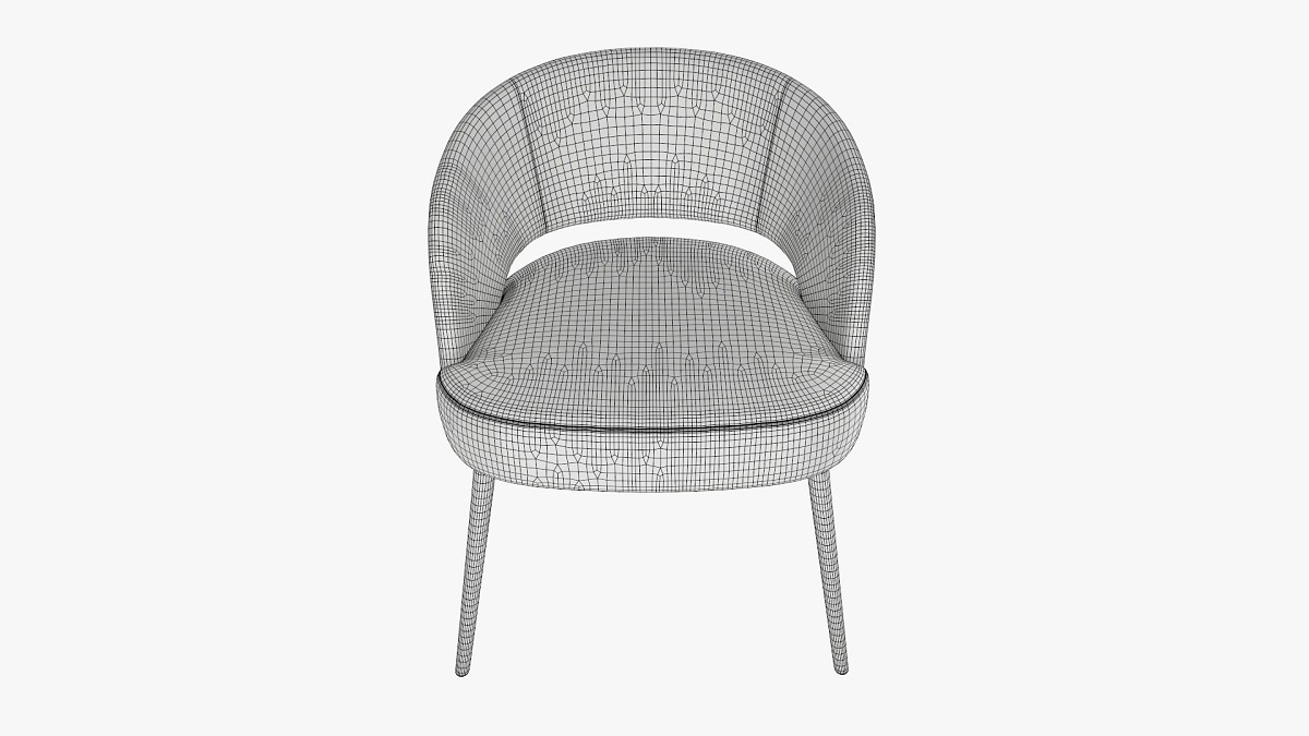 Modern chair upholstered 01