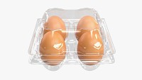 Egg plastic package 4 eggs