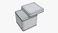 Metal tin can square shape