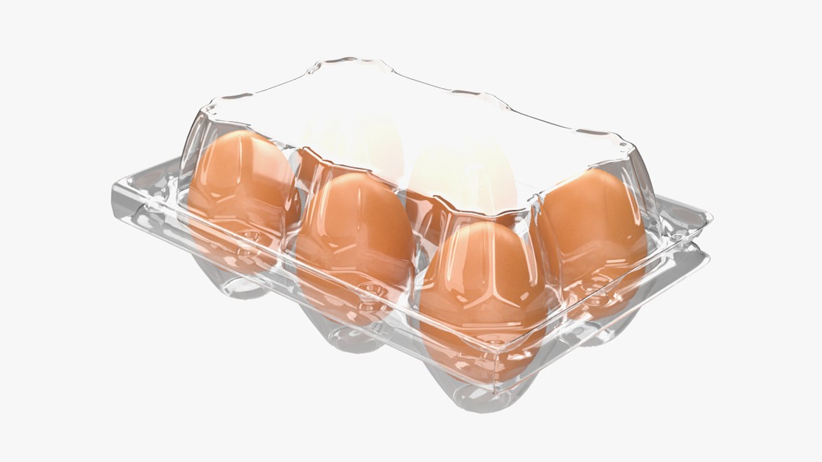 Egg plastic package 6 eggs